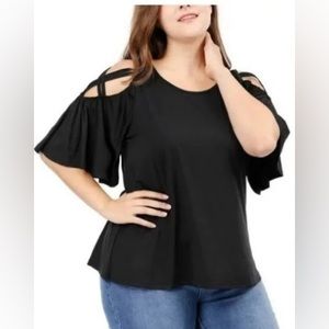 Agnes Orinda Cold Shoulder Top 🖤